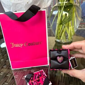 NWT Juicy Couture Pave Heart Ring - Adjustable